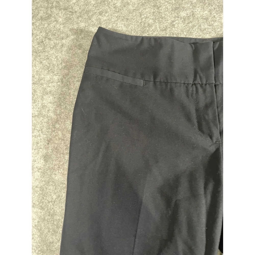 Womyn Black Dress Pants Women Size 6 Straight Leg Flat Front Trousers USA Made - Picture 3 of 11